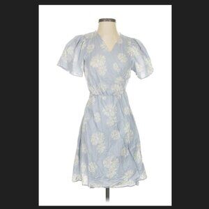 Light Blue Dress with White Flowers